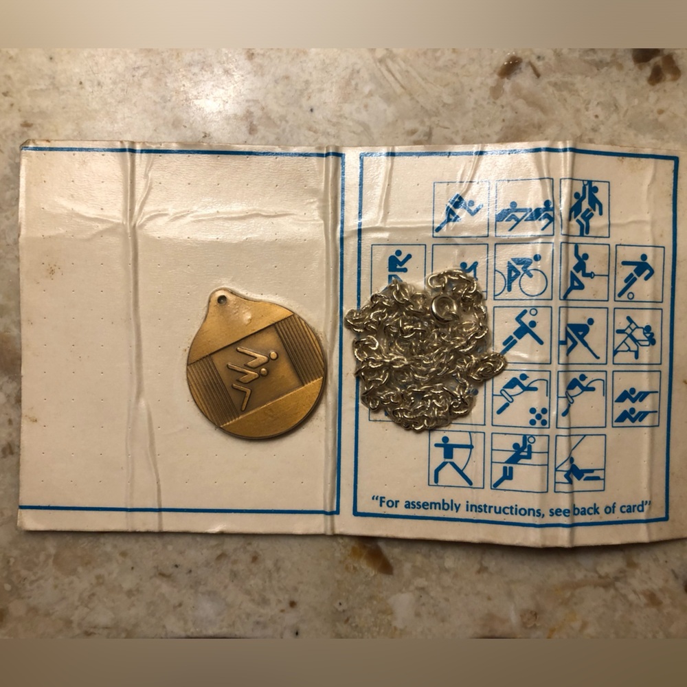 1976 Olympic games, insignia, commemorative, medal, SWIMMING New in packaging